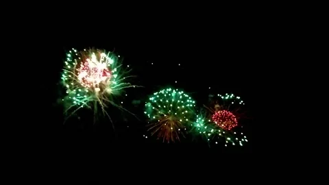 Fireworks Exploding in slow Motion Stock Footage 152863945