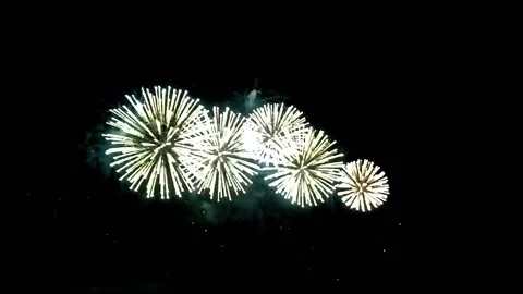 Fireworks Exploding in slow Motion Stock Footage 152863994