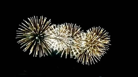 Fireworks Exploding in slow Motion Stock Footage 152864079