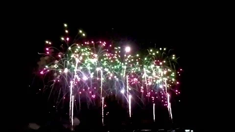 Fireworks Exploding in slow Motion Stock Footage 152864182