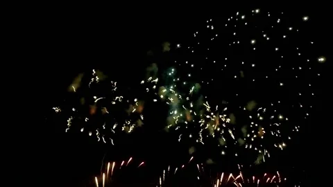 Fireworks Exploding in slow Motion Stock Footage 152864489