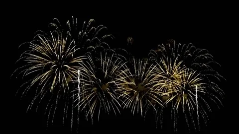 Fireworks Exploding in slow Motion Stock Footage 152864592