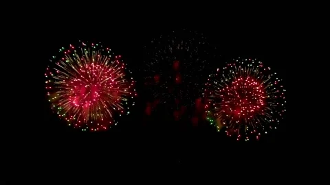 Fireworks Exploding in slow Motion Stock Footage 152864675