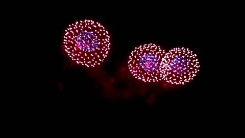 Fireworks Exploding in slow Motion Stock Footage 152864913