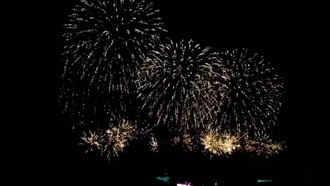 Fireworks Exploding in slow Motion Stock Footage 152864985
