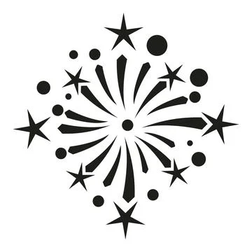 Fireworks exploding starburst icon vector graphic Stock Illustration