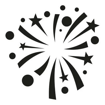 Fireworks exploding stars festive celebration icon 스톡 일러스트
