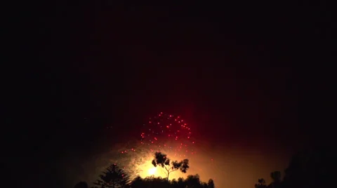 Fireworks Exploding In Super Slow Motion 240fps Stock Footage 26057473