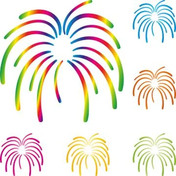 Fireworks, Explosion, Background, Vector Stock Illustration