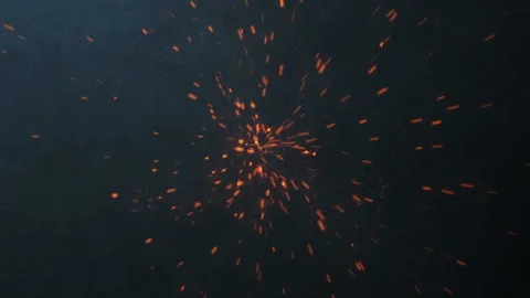 Fireworks Explosion in Center Stock-Footage 88291418