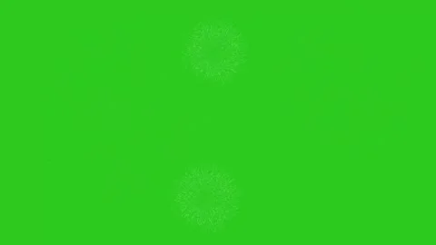 Fireworks explosion circles burst animation isolated on green background Stock Footage 327727452