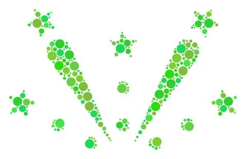 Fireworks Explosion Composition of Dots イラスト素材