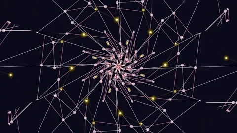 Fireworks Explosion in Dark Night Sky. Stock Footage 331488129