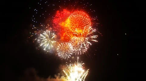 Fireworks explosion Stock Footage 48436283