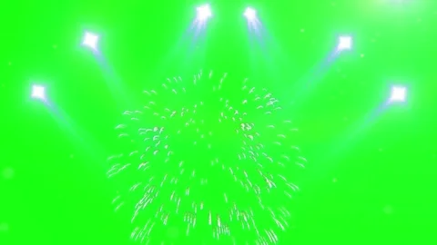 Fireworks explosion on green screen background for video editing and visual 库存影片 343481413