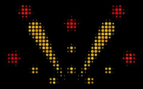 Fireworks Explosion Halftone Icon Illustrazione stock