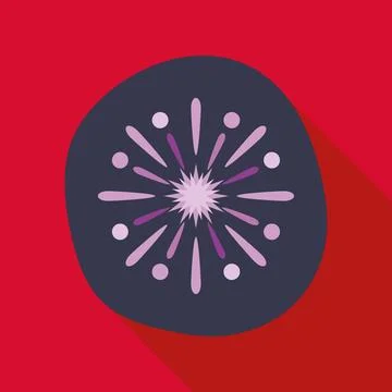 Fireworks explosion icon creating celebration abstract background Illustrazione stock