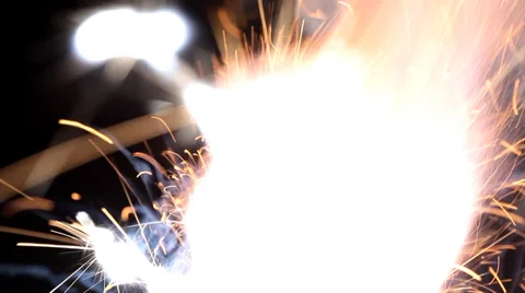 Fireworks explosion isolated on black background Stock Footage 36437733