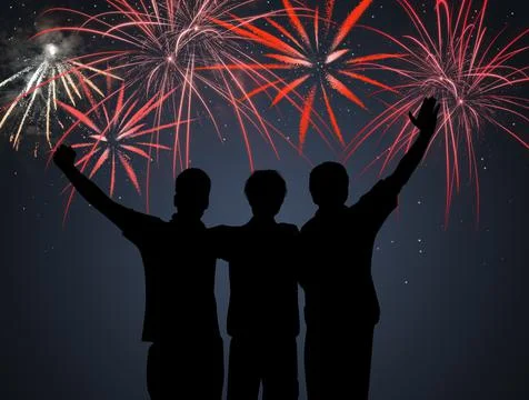 Fireworks explosion for the New Year Stock Illustration