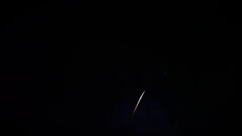 Fireworks explosion at night. Stock Footage 113943698