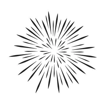 Fireworks explosion template on a white background Stock-Illustration