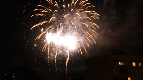 Fireworks on the feast of the Day Video stock 76152670