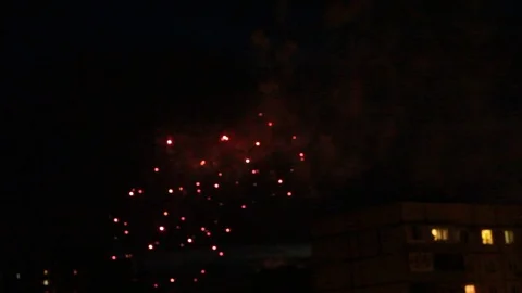 Fireworks on the feast of the Day Video stock 76152840