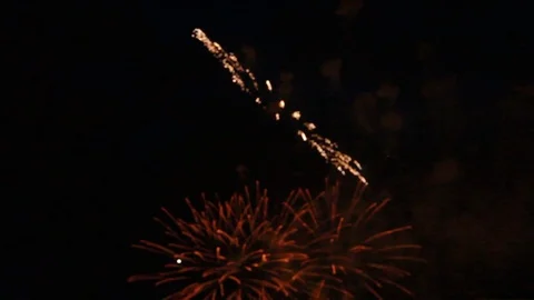 Fireworks on the feast of the Day Video stock 76152960