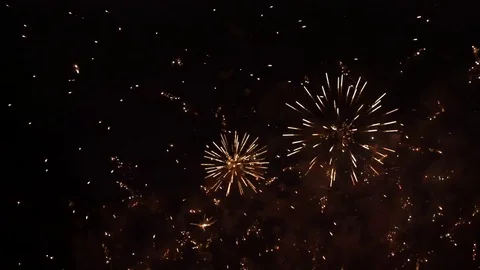 Fireworks filled sky Stock Footage 75391652