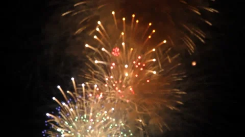 Fireworks Finale (with audio) 스톡 동영상 48275386