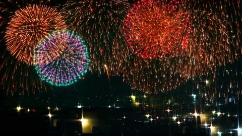 Fireworks finale. Stock Footage 79207677