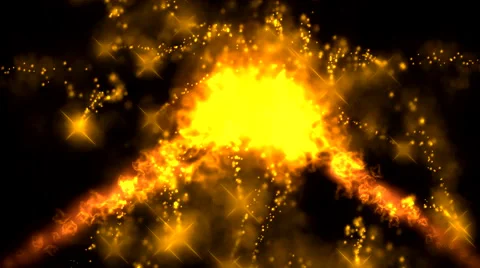 Fireworks of fire. Fire salute. Element of fire show Stock Footage 45381358