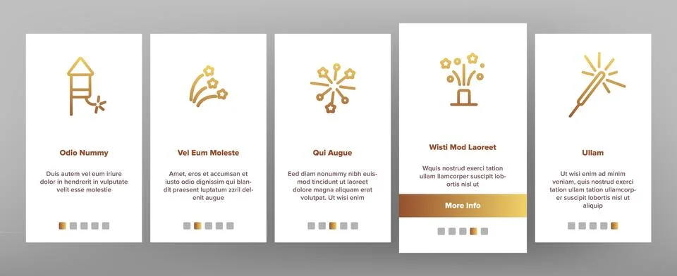 Fireworks, Firecrackers Vector Onboarding Illustrazione stock