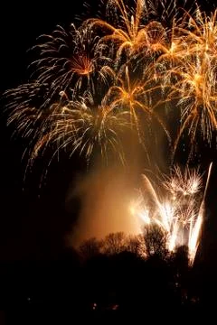 Fireworks at fireshow Foto stock