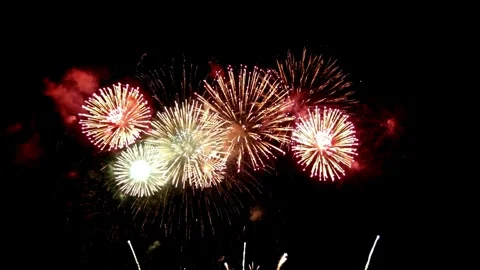 Fireworks, fireworks show, firework display Stock Footage 271212677