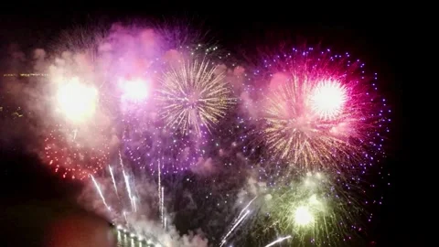 Fireworks, fireworks show, firework display Stock Footage 271212679