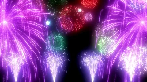 Fireworks, fireworks show, firework display Stock Footage 271212747