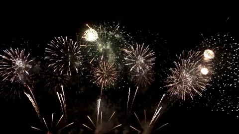 Fireworks, fireworks show, firework display Stock Footage 271212761