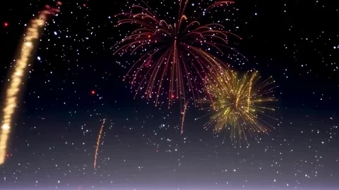Fireworks, fireworks show, firework display Stock Footage 271212841