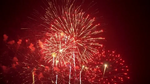 Fireworks, fireworks show, firework display Stock Footage 271213415