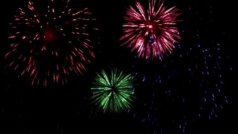 Fireworks, fireworks show, firework display Stock Footage 271213436