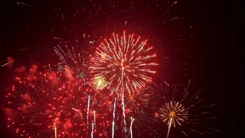 Fireworks, fireworks show, firework display Stock Footage 271213562