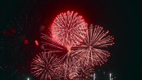 Fireworks, fireworks show, firework display Stock Footage 271213780