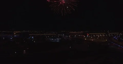 Fireworks fly night 4k Stock Footage 73331008