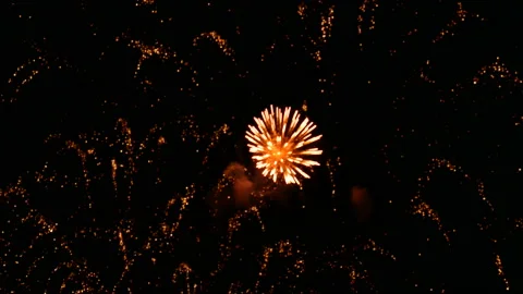 Fireworks fly in the sky. Close up. Stock Footage 111472813