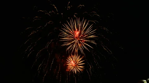 Fireworks fly in the sky. Видео 111471663