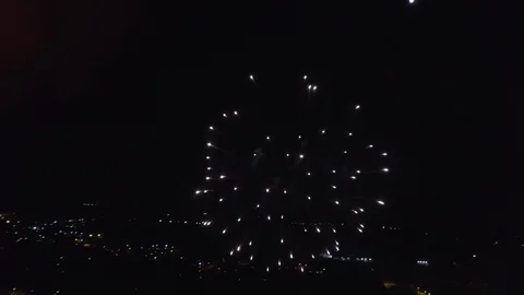 Fireworks footage from Drone 動画素材 129196614