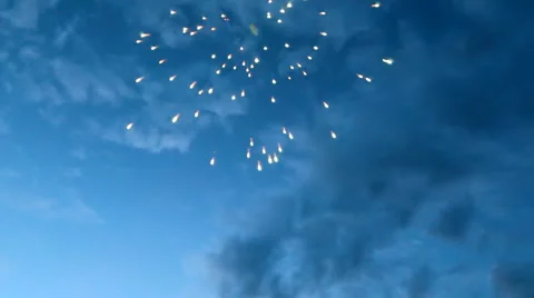 Fireworks at fourth of july Stock Footage 1078281