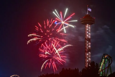 Fireworks on the Fourth of July Stock Photos
