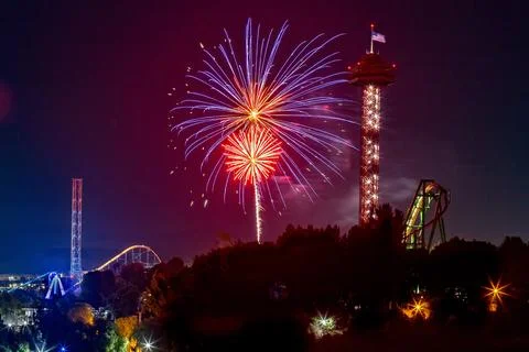 Fireworks on the Fourth of July Stock Photos